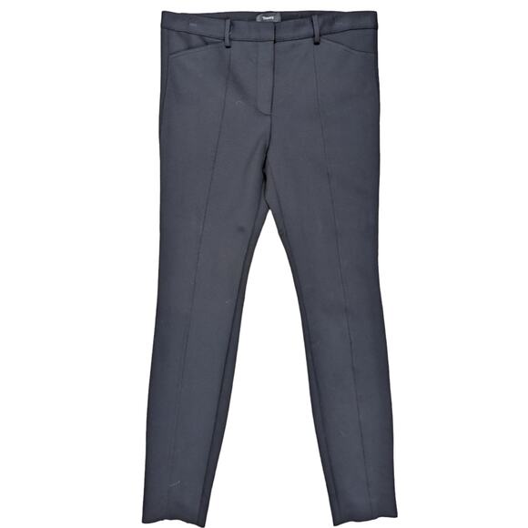 Theory Stretch Knit Scuba Seam Trouser Legging Black Size 8 - Picture 1 of 14